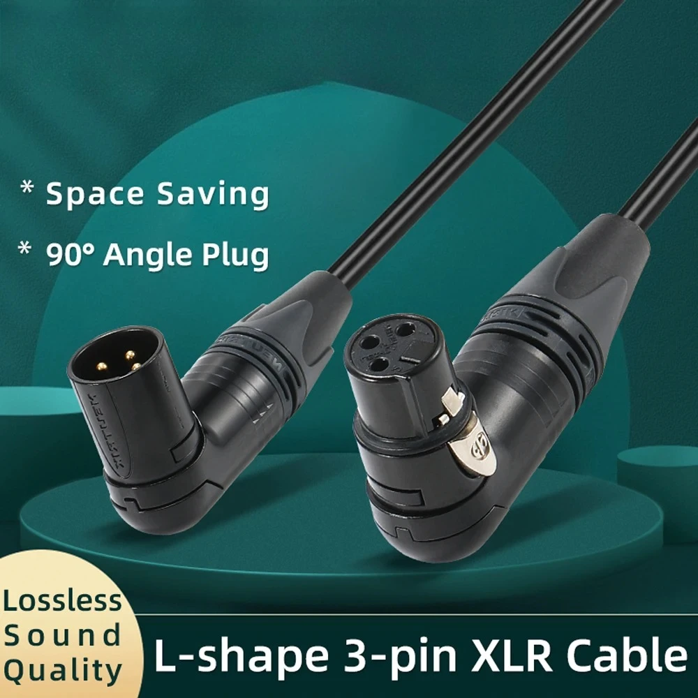 Low Profile 3 Pin Angle XLR Connector Cables original Neutrik NC3MRX NC3FRX Canare L-2T2S for Microphone Mixers Camera Amplifier