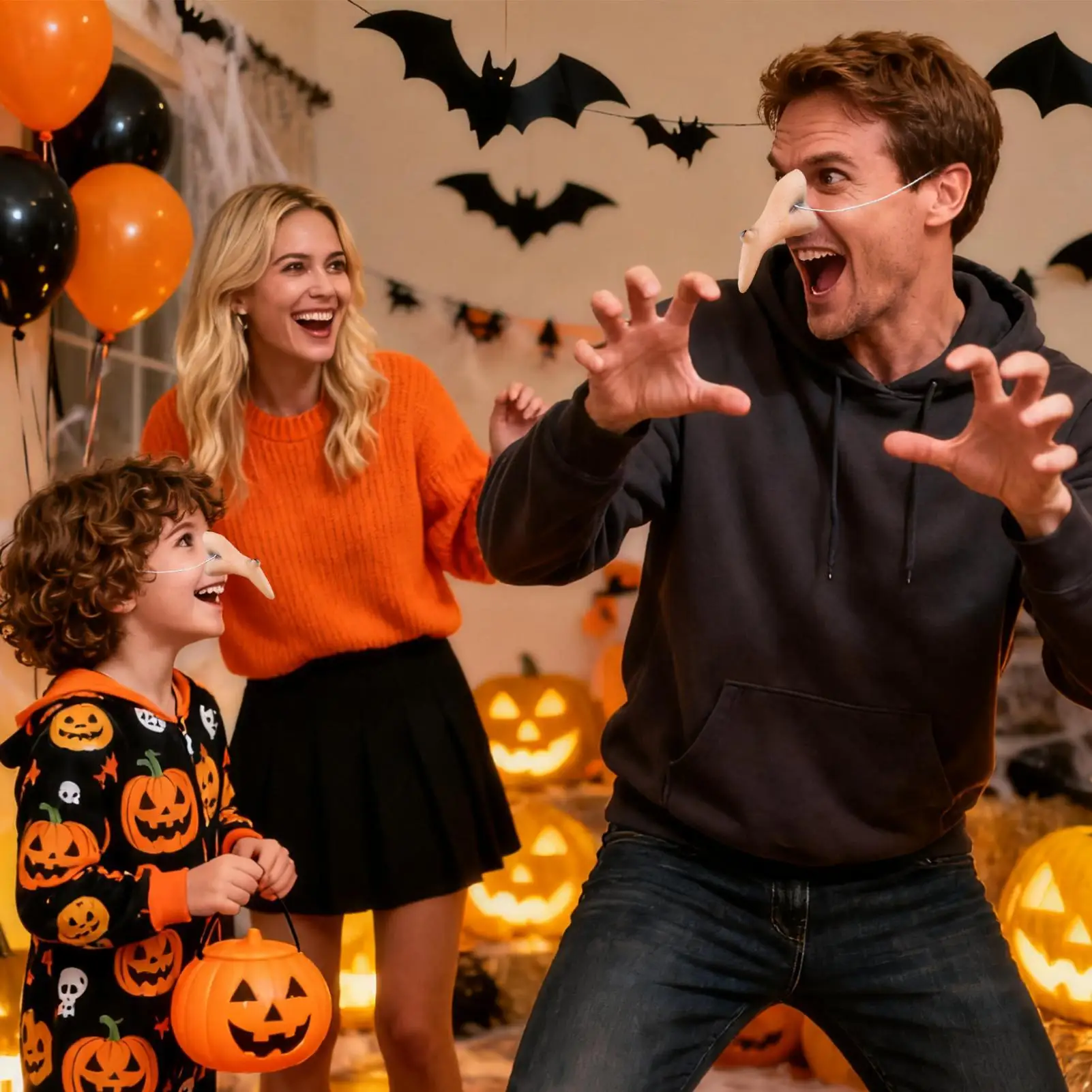 Halloween engraçado vestir-se bruxa aquiline nariz palco mostrar cosplay bruxa prop festival carnaval máscara de nariz longo traje adereços