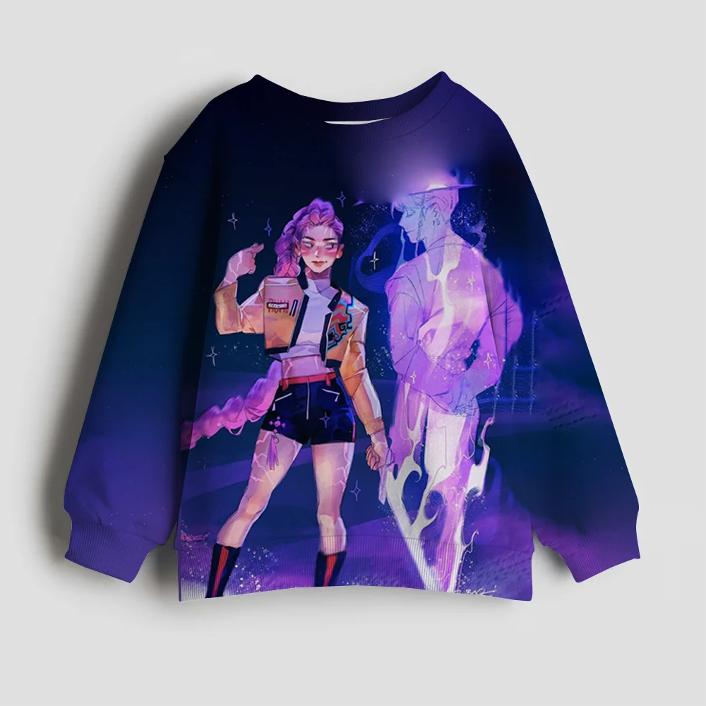 90s Y2k Huntrix هوديي مانغا الاطفال Kpop شيطان الصيادين الفيلم المشجعين هدية الأطفال البلوز لطيف النمر هودي للبنين بنات