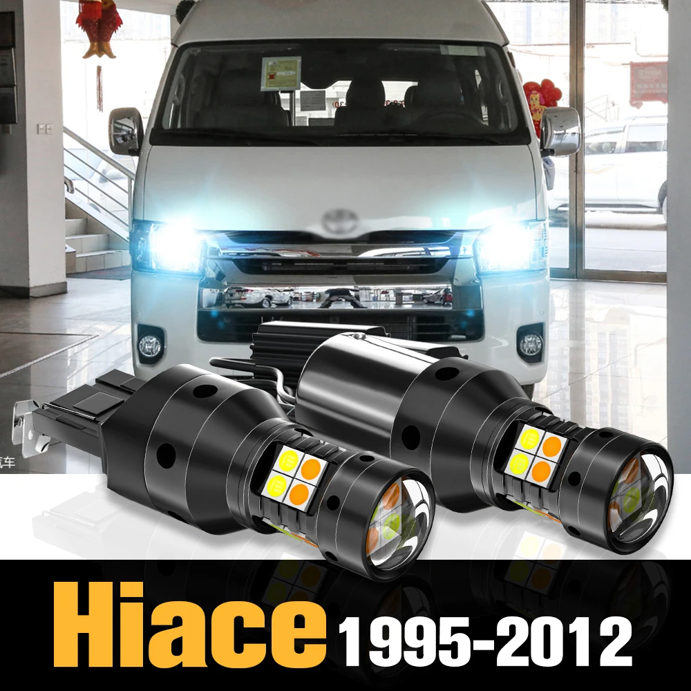 

"2pcs Canbus LED Dual Mode Turn Signal+Daytime Running Light DRL Accessories For Toyota Hiace 1995-2012 2005 2006 2007 2008 2009