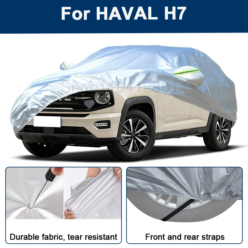 

Всепогодный чехол для автомобиля HAVAL H7 с отражающими полосами, водонепроницаемый, снегозащитный, пылезащитный, с защитой от УФ-излучения, аксессуар для экстерьера автомобиля