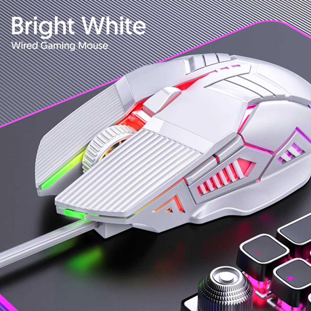 Ergonomic Wired Gaming Mouse LED 3200 DPI USB Computer Mouse Gamer RGB Mice Silent Mause With Backlight Cable For PC Laptop