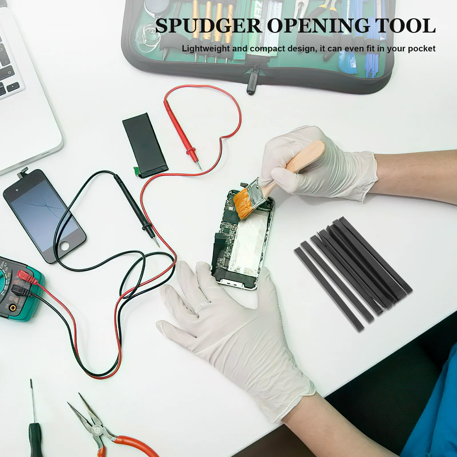 10Pcs Repair Pry Tools Spudger Tool Plastic Opening Pry Bar Opening Repair Tool for Phone Tablet Laptop Electronics