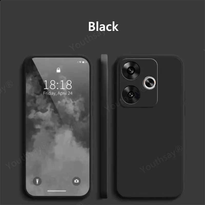 For Poco F6 Case For Xiaomi Poco F6 F5 Pro Cover Fundas Coque Original Liquid Silicone Soft TPU Phone Bumper For Poco F6