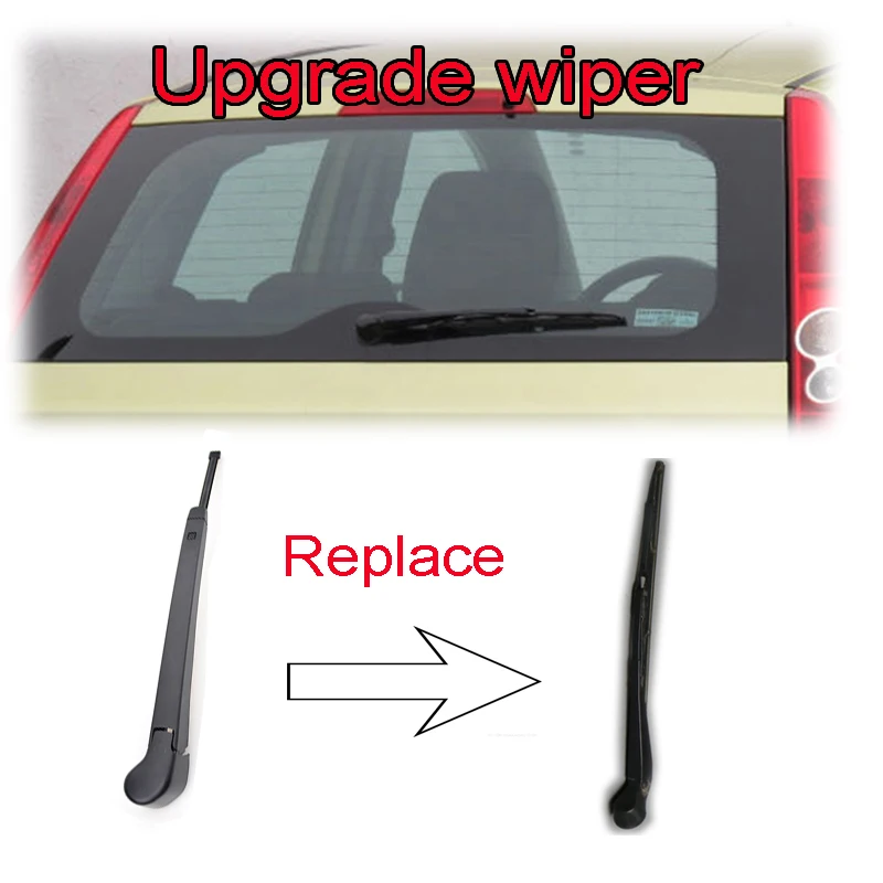 Erick\'s Wiper Rear Wiper Blade & Arm Set Kit For Ford Fiesta MK5 Hatchback 2002 - 2008 Windshield Windscreen Tailgate Window