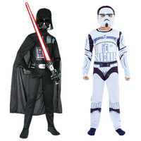 Halloween Star Wars Kids Darth Vader Costume The Force Awakens Kids Super Deluxe Stormtrooper Costume Send Gloves Mask