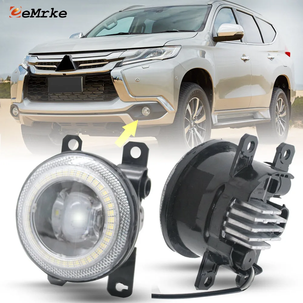 

Для Mitsubishi Challenger Pajero Sport 3 Montero Sport 2015 2016 2017 2018 Обновление светодиодных противотуманных фар 30 Вт Добавить Angel Eye DRL Daylight