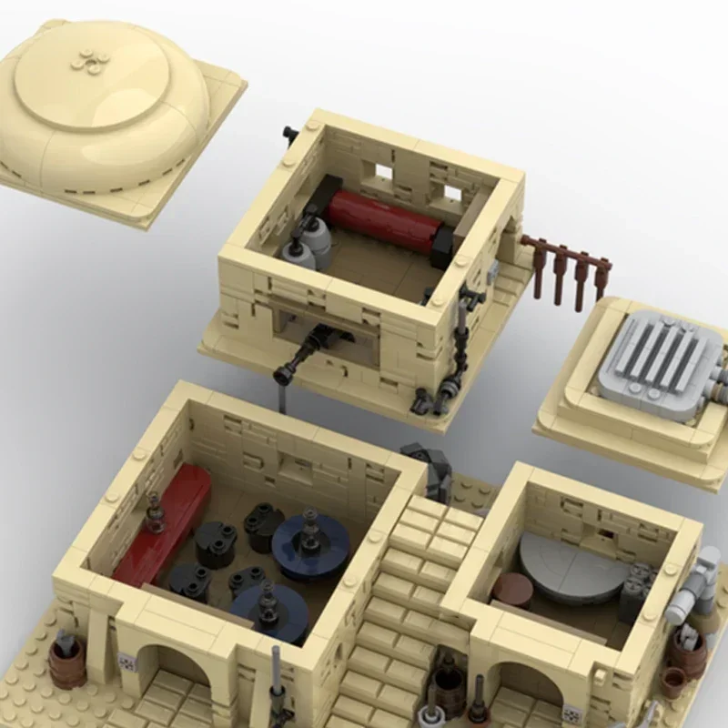 Moc tijolos de construção popular estrela filme modelo o último deserto casa tecnologia blocos modulares presente brinquedo natal diy conjunto montagem