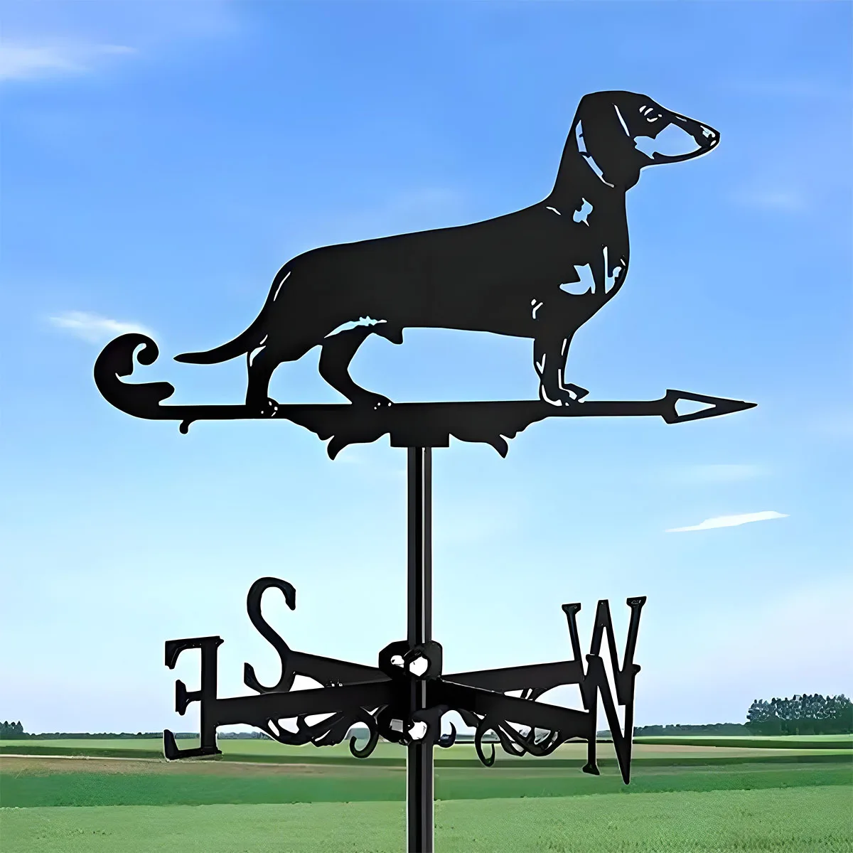 

Metal Weather Vane, Weathervane Wind Vane Direction Indicator, Garden Farmhouse Farm Roof Balcony Decorative Outdoor Decoration