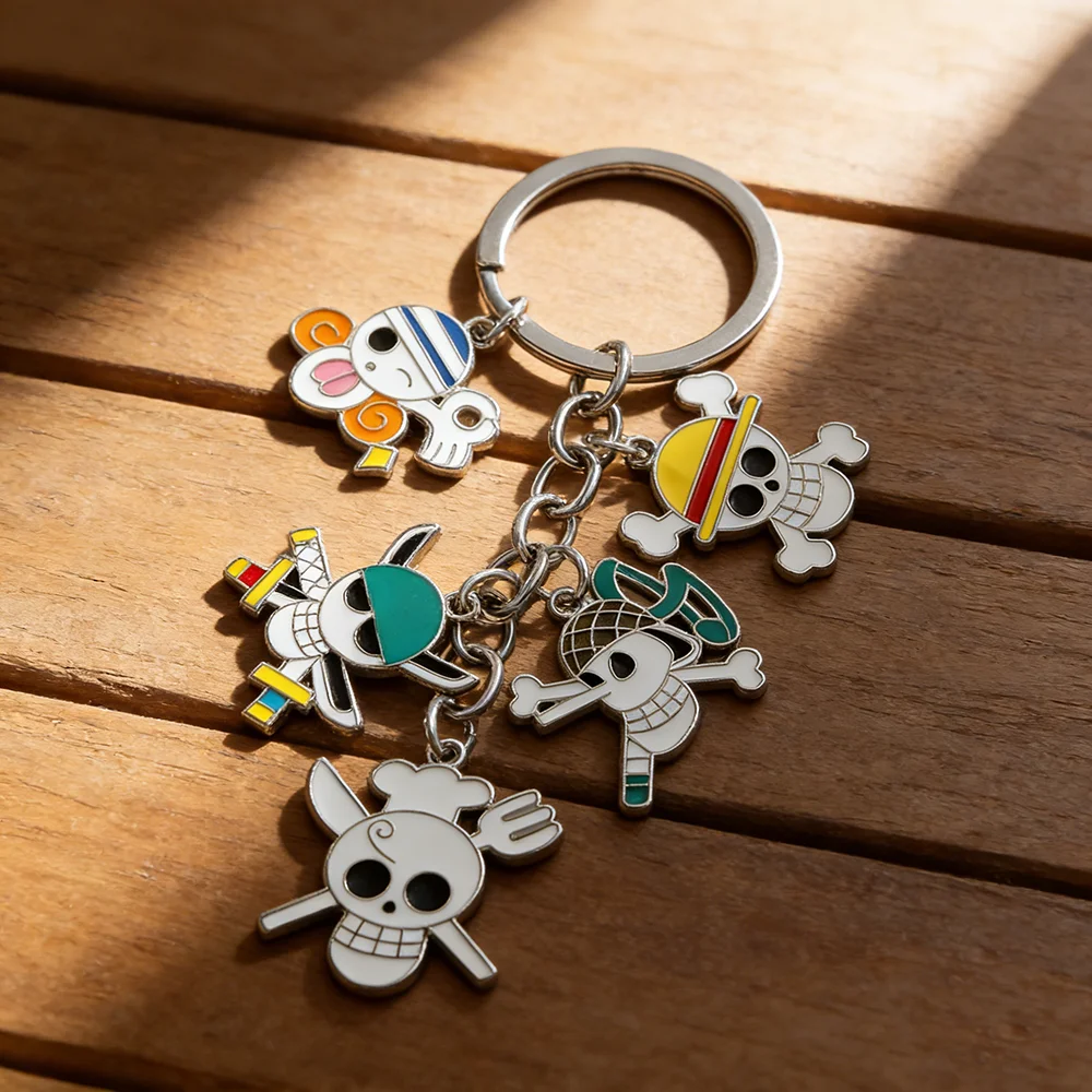 

Коллекционная металлическая фигурка-брелок One Piece: Луффи, Шляпа Соломы, Чоппер, Эйс — подарок для детей, аниме-коллекция