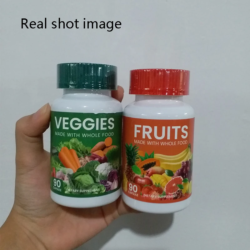 2 Bottles Fruit And Vegetable Capsules Vitamin Supplements Vegetarianism Help Boost Immunity Improve Gastrointestinal Function