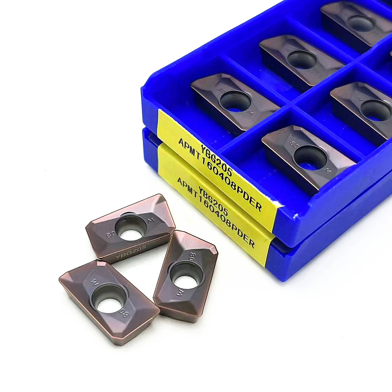 Alta qualità APMT APMT160408 YBG205 APMT160408 YBG205 inserti di fresatura ZCC CT originali inserto di fresatura in metallo duro inserto di tornitura CNC