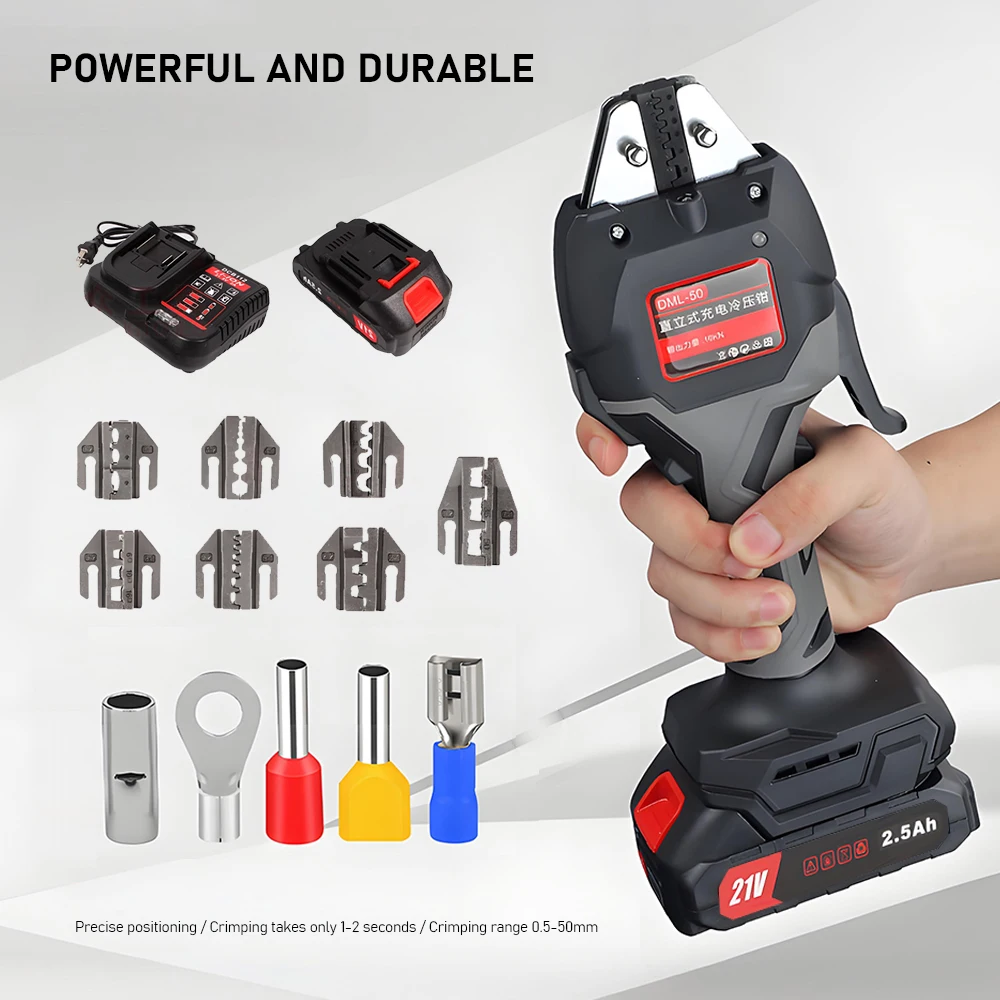 

Electric Hydraulic Pliers Small Cold Press Pliers Lithium Voltage Line Pliers Wire Terminals Insulated Tubular Crimping Tool