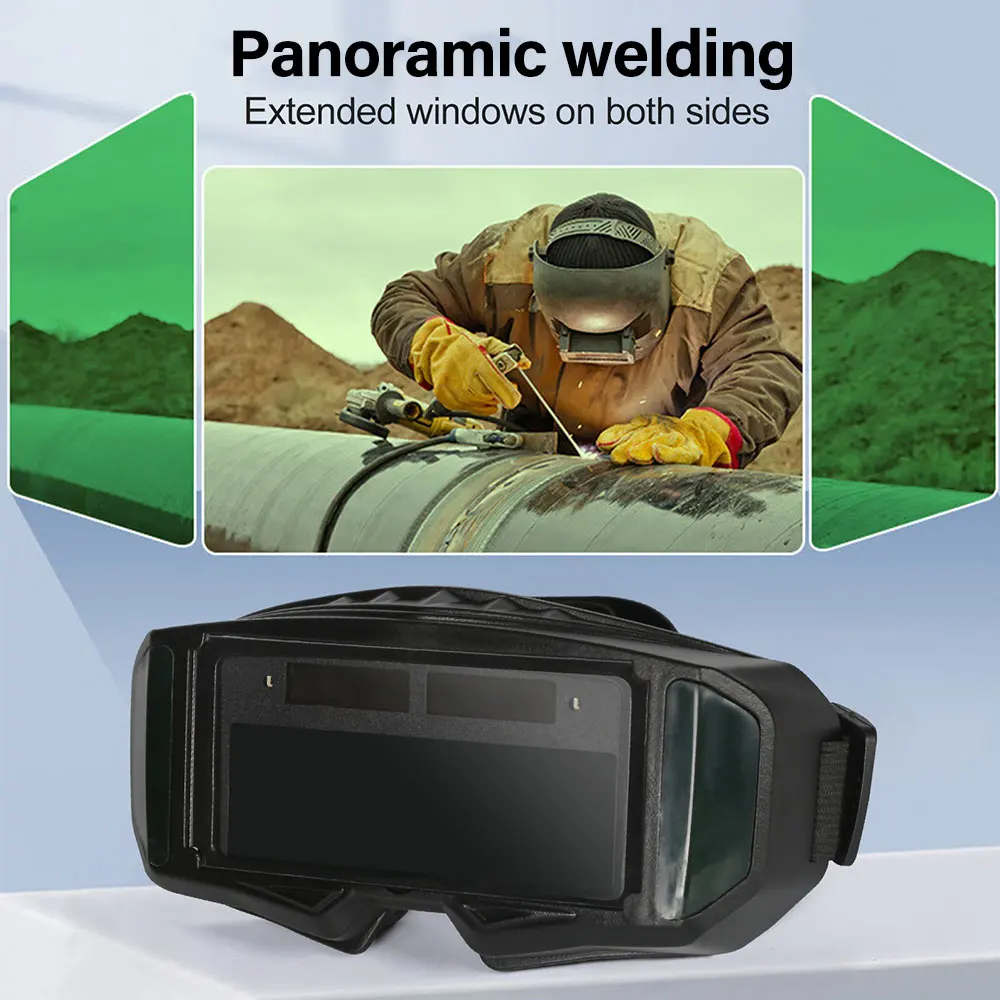 Automatic Dimming Protection Panoramic Welding Glasses Anti- Eyes Strong Light Shield Goggle for Welding Masks Eye Glasses