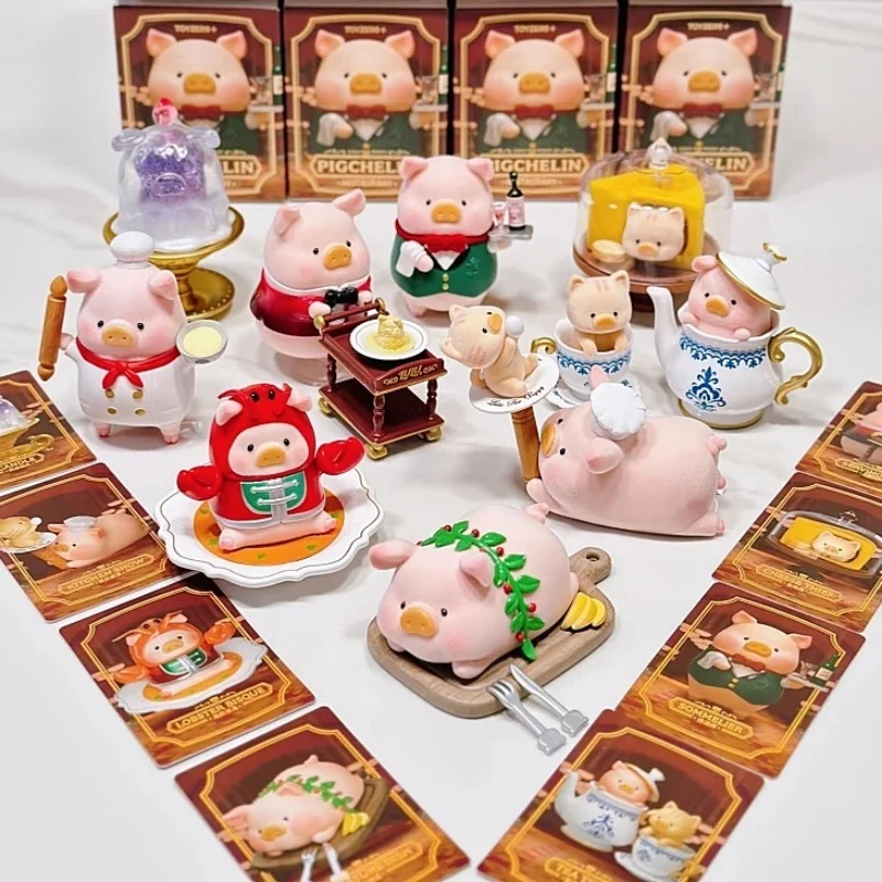 

Lulu Pig Five-Star Restaurant Series Blind Box Cute Pig Anime Figure Surprise Bag Action Figure Collection Model Kids Toys Gifts