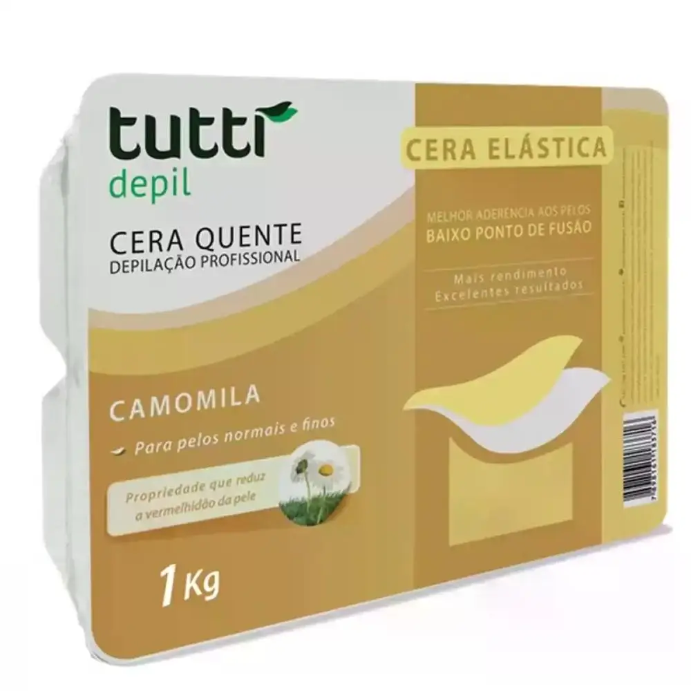 1Kg Hot Wax Elastic Chamomile Tutti Depil