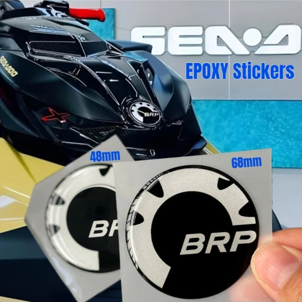 Jet Ski Stickers 68mm epoxy Emblem 48mm Badge SEA-DOO Boat Sticker Vinyl Decal Accessories RXP RXT GTI Spark GTX For BRP SEADOO