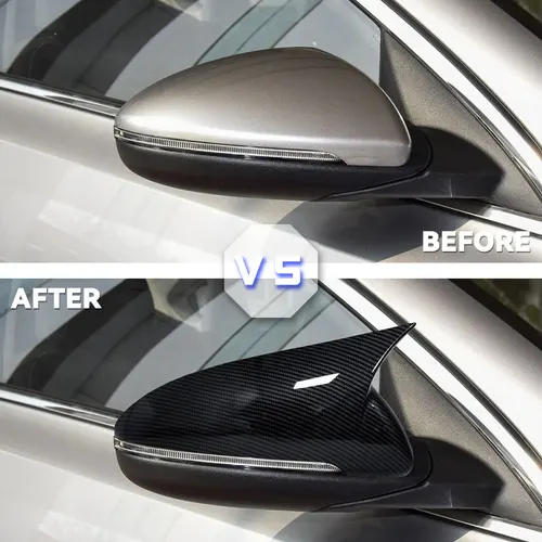 Imagen 2 del producto Para KIA K3 Cerato Forte 2019 2020 2021 2022 cubierta de espejo retrovisor lateral tapa de ala puerta Exterior vista trasera embellecedor de fibra de carbono