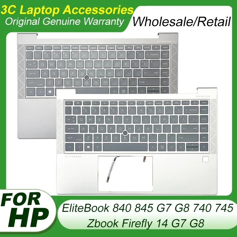 

Original for HP EliteBook 840 G7 G8 Zbook Firefly 14 G7 G8 740 745 845 Laptop Palmrest TopCase Cover Backlit Keyboard M07090-071