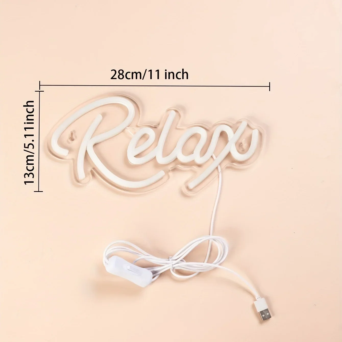 1pc Modern Neon Light USB LED Sign For Home And Party Decor - Relaxing Letter Design For A Relaxing Atmosphere
