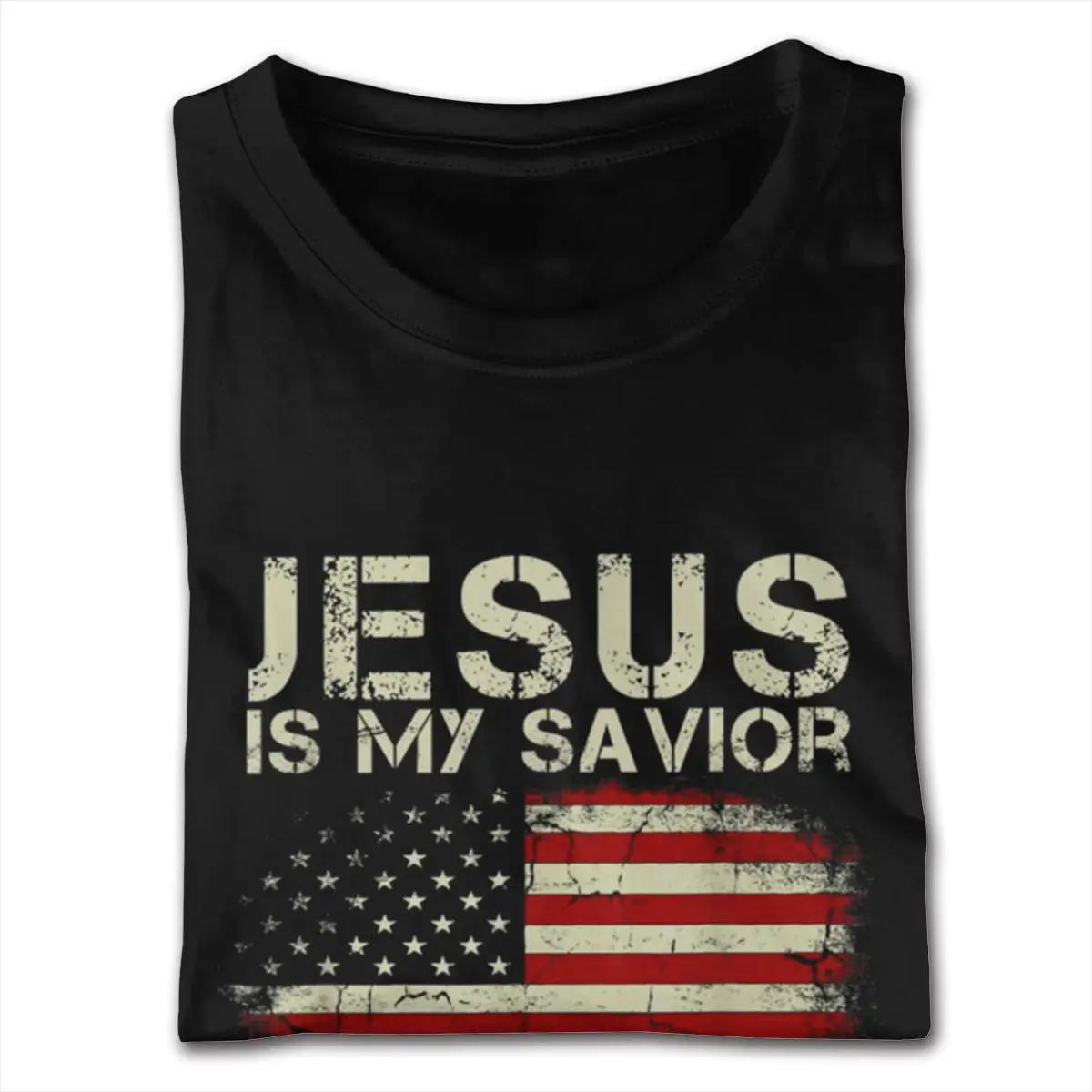 Jesus Is My Savior Trump Is My President T Shirt Men's Custom Printing Short Sleeves Ultra Cotton Black Crew Neck Tshirts