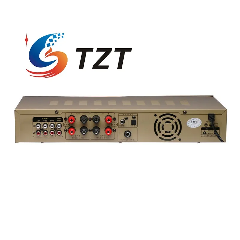 TZT F8 Professional Karaoke Constant Resistance Power Amplifier 200W+200W HiFi Audio Player DSP Automatic Gain Control