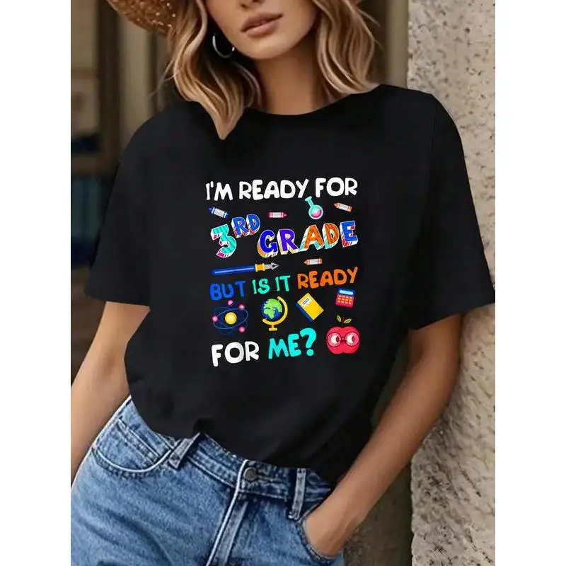 

Cute 3rd Grade Gift T-Shirt, Funny Back to School Present, Women's Men's First Day of School Top, Awesome 3rd Grader Teacher Tee