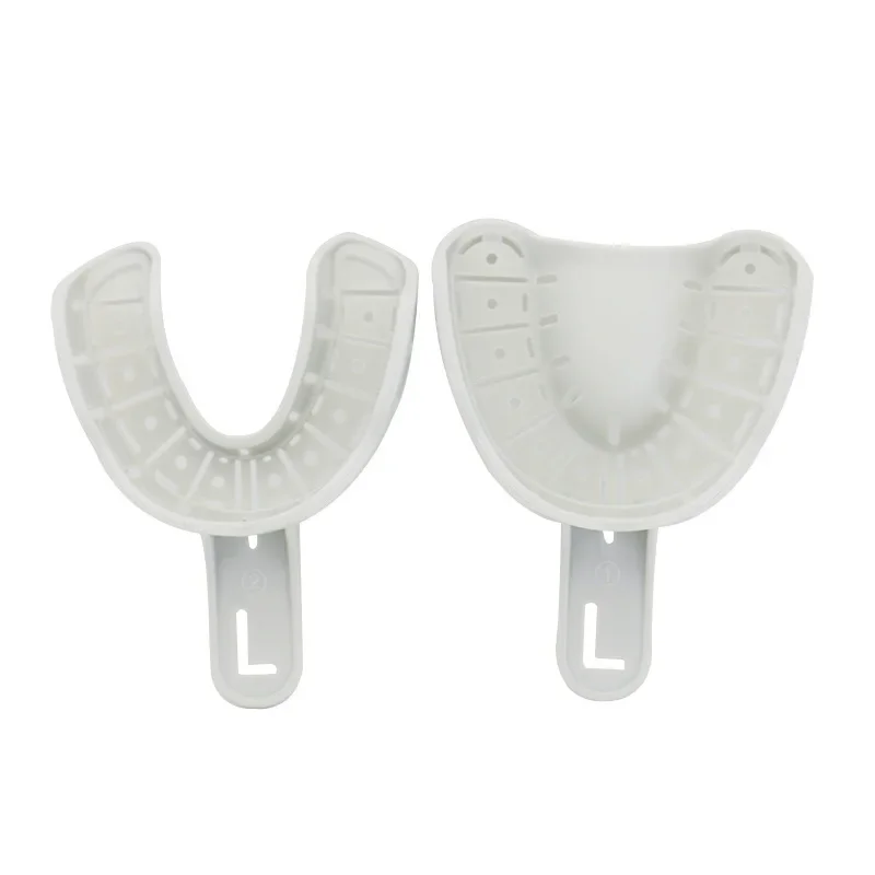 Bandeja de impresión de implante Dental, soporte de dientes de plástico, molde de dentista, accesorios de odontología, bandeja de boca transparente, herramienta de plantación