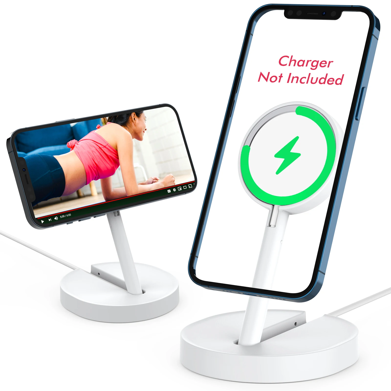 

for Magsafe Charger Phone Holder Stand Adjustable Bracket for Iphone 15 14 13 12 Pro Max Huawei Samsung Oneplus Xiaomi 15 Pro