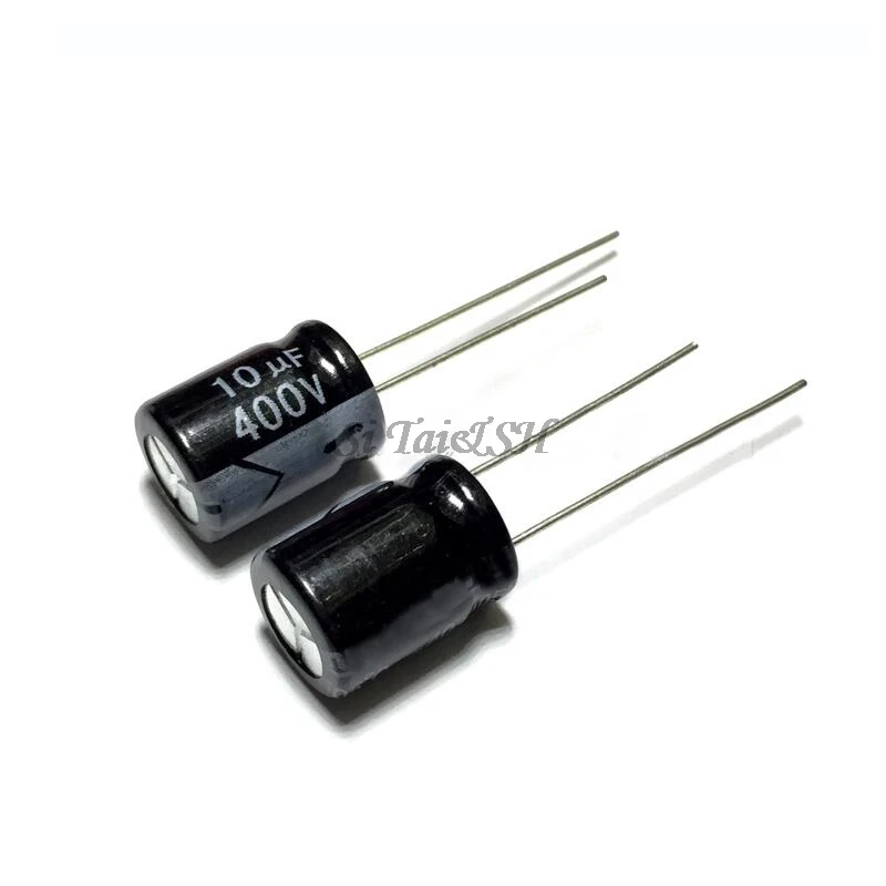 10PCS Higt quality 400V10UF 10*17mm 10UF 400V 10*17 Electrolytic capacitor