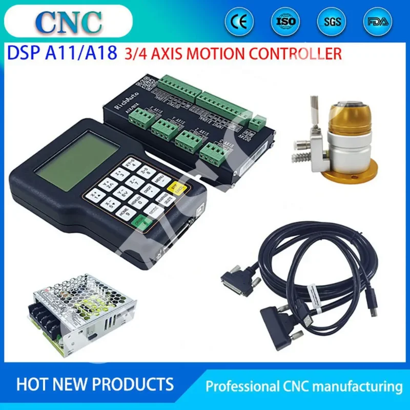 RichAuto DSP handheld machine controller A11E/A18 3/4 axis engraving and milling motion system English version