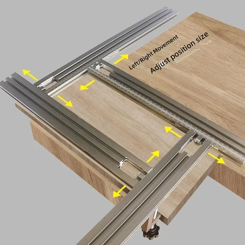 Woodworking Trimmer Milling Slot Engraving Guide Rail Multifunctional Adjustable Backing Auxiliary Bracket Tool
