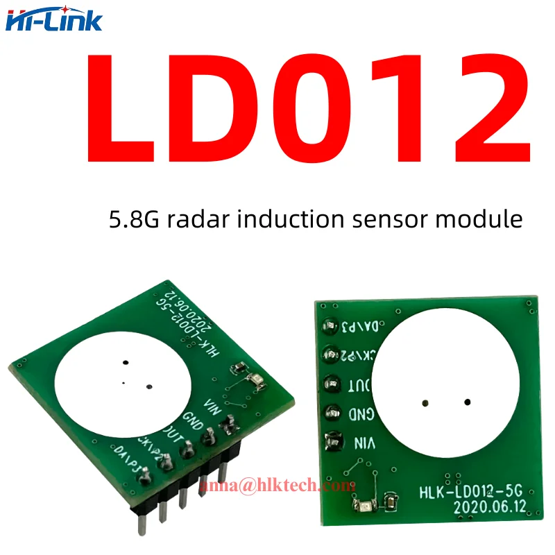 Бесплатная доставка, 2 шт. HLK-LD012-5G, радарный датчик сверхнизкой мощности 5,8G, общий модуль датчика переключателя энергопотребления Бесплатная доставка, 2 шт. HLK-LD012-5G, радарный датчик сверхнизкой мощности 5,8G, общий модуль датчика переключателя энергопотребления