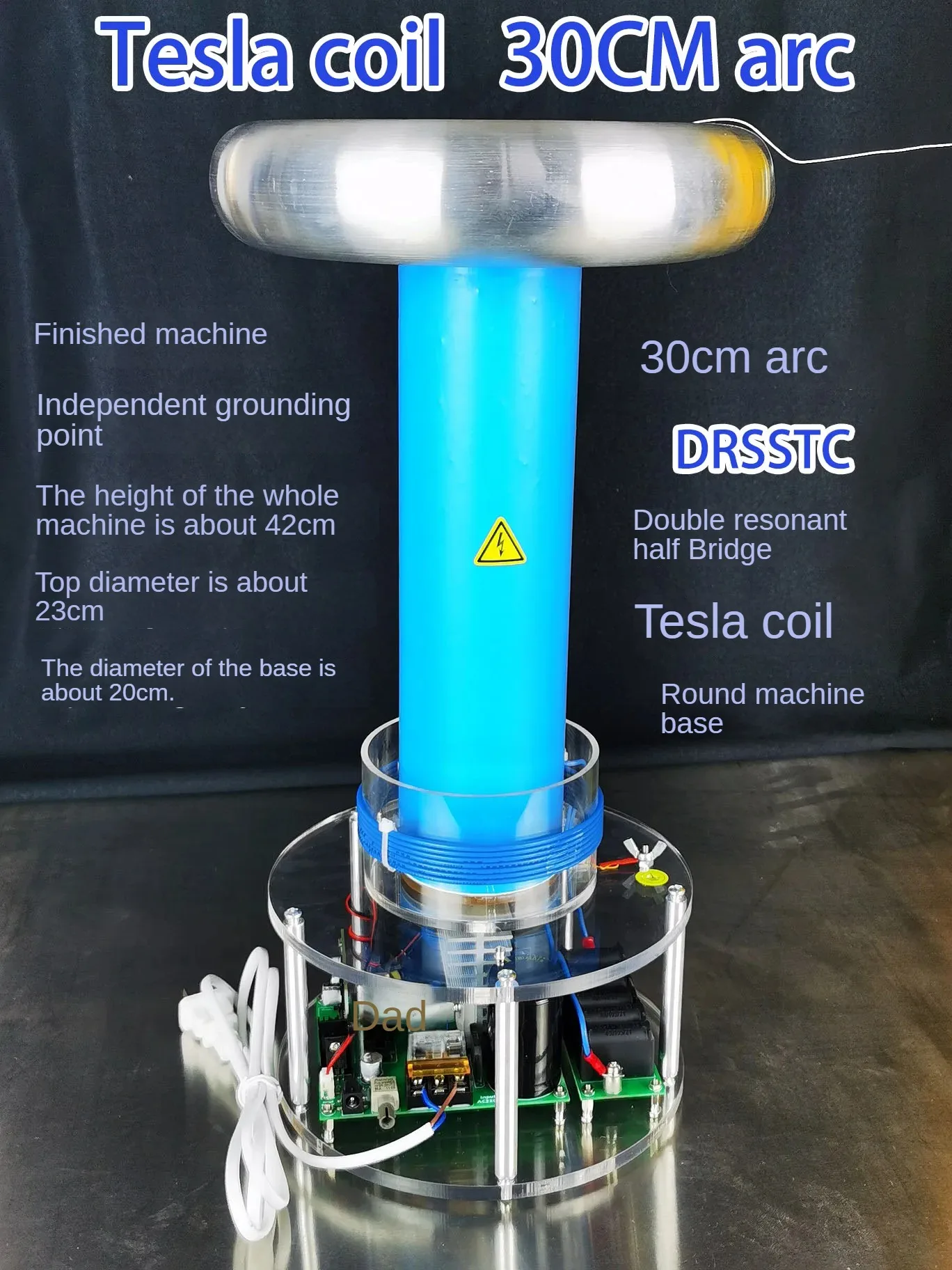 Tesla Coil Music Solid State Tesla Coil DRSSTC Artificial Lightning Storm Maker Finished Product