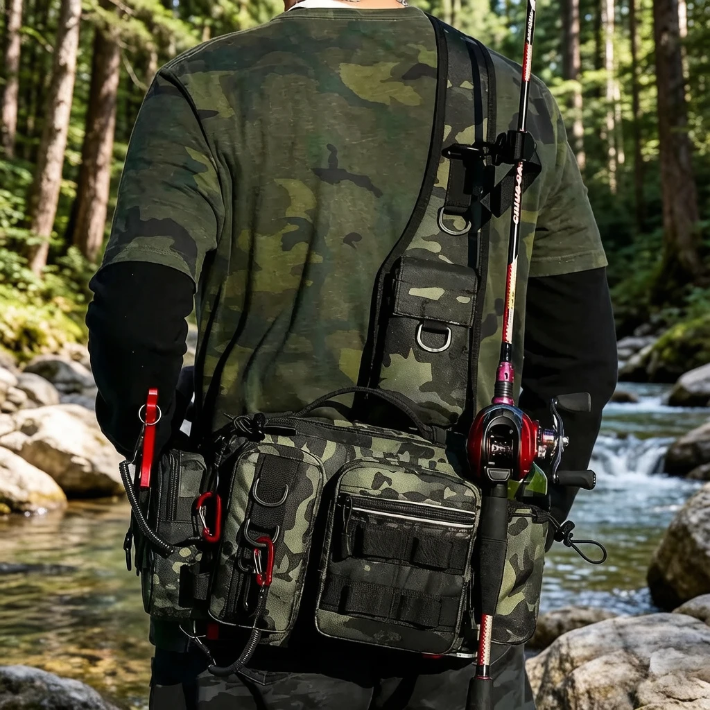 Fishing Rod Fly - Fishing Tackle Shoulder Bag Waterproof Fishing