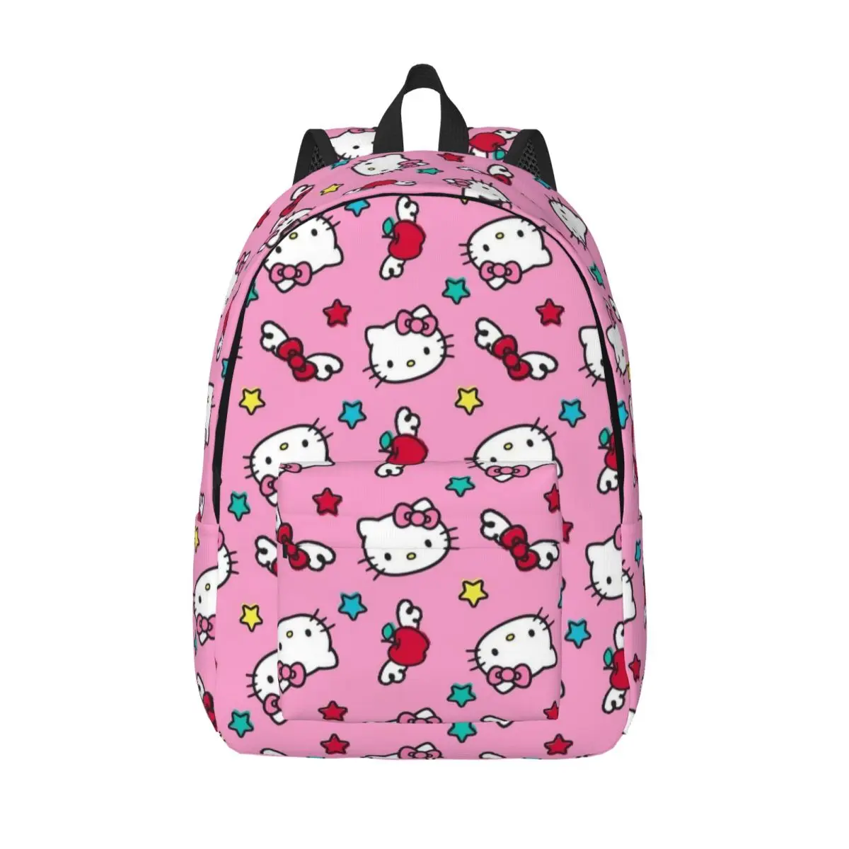 

Розовый мультфильм Hello Kitty для подростков, школьный рюкзак, холст, рюкзак для начальной школы, колледжа, путешествий