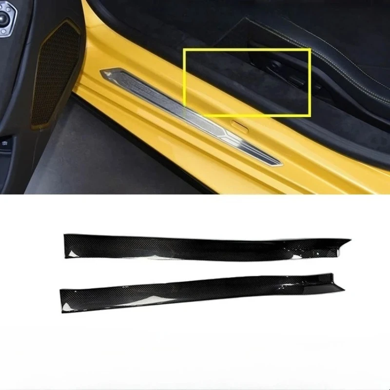 

For Lamborghini Hurricane Huracan LP580 14-2021 Real Dry Carbon Fiber Built-in Threshold Strip Interior Modification Accessories