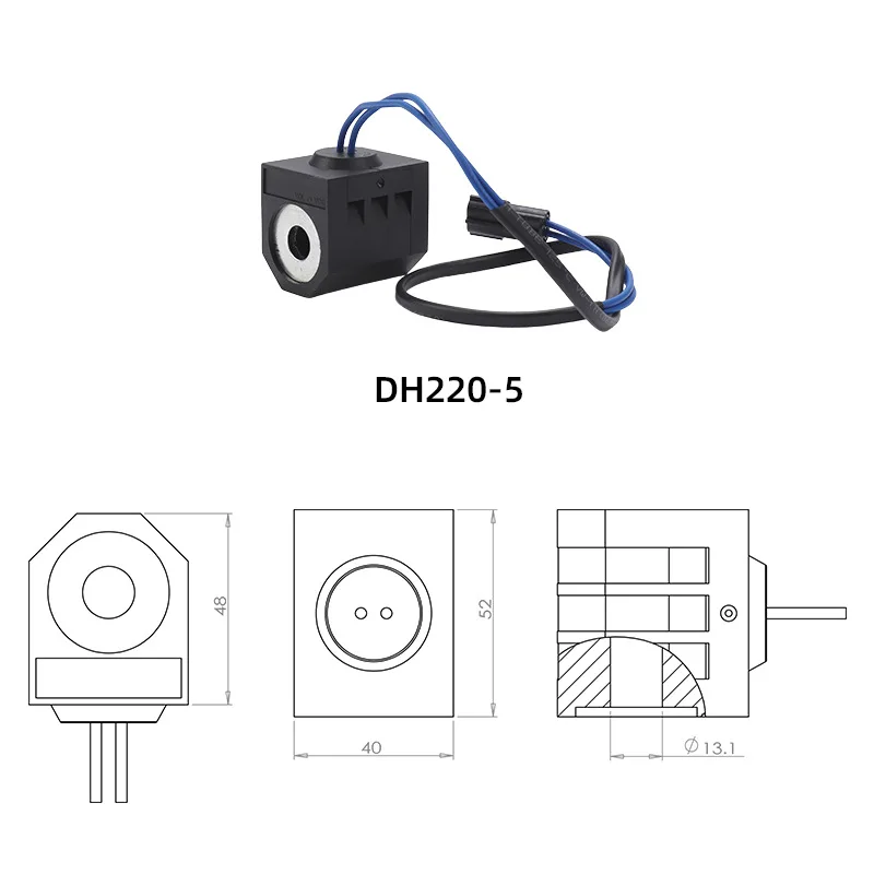 12V 24V Solenoid Coil Safety Lock For Excavator, Hydraulic Valve Replacement Part For Construction Equipment
