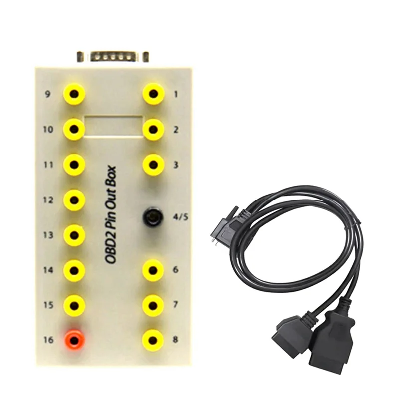 OBDII OBD2 Breakout Box Car OBD 2 Break Out Box Car Protocol Detector Auto Can Test Box Automotive Connector Detector(B)