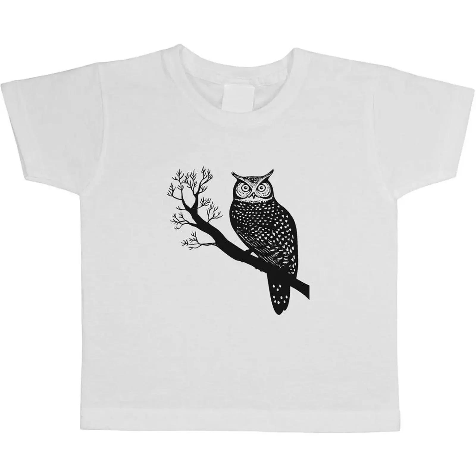 Camiseta Kinder Baumwolle quot Eule sitzt auf Ast TS055209, ropa de diseñador vintage lavada, unisex, transpirable, informal, con gráfico