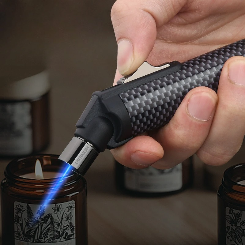 

The Latest Lighter Windproof Blue Flame Inflatable Durable High-end Cigar Moxibustion Igniter for Boyfriend Portable Cigarettes