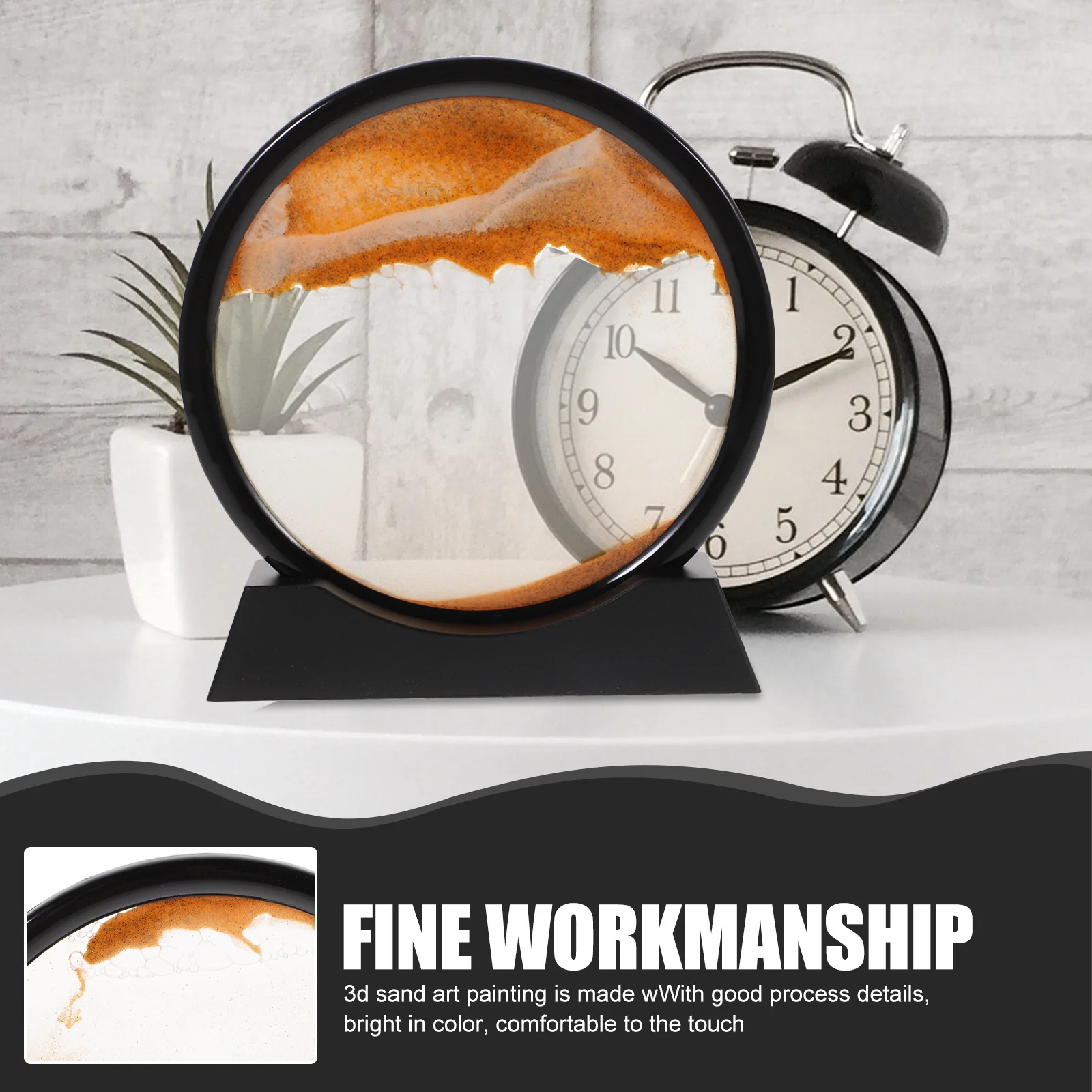 3D Sand Painting Hourglass Moving Sand Art Desktop Decor For Study Room Office Home Shelf Table Landscape