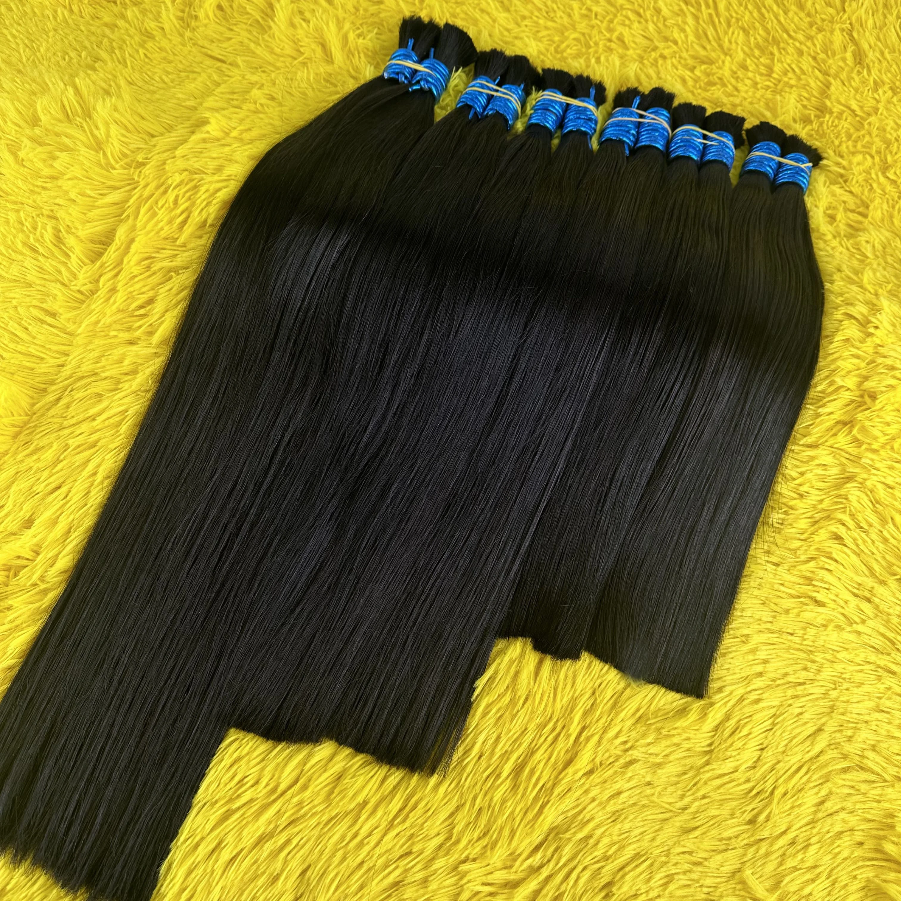 100%人毛バルク編み込みヘアレミーバルクヘアナチュラルストレート人毛エクステンションノーウェフトウィービングヘア編み込み用