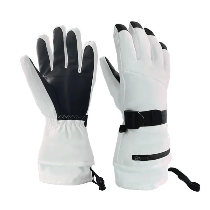 Gants de ski imperméables à cinq doigts pour hommes et femmes, snowboard, écran tactile, sports de plein air, moto, chauds, hiver