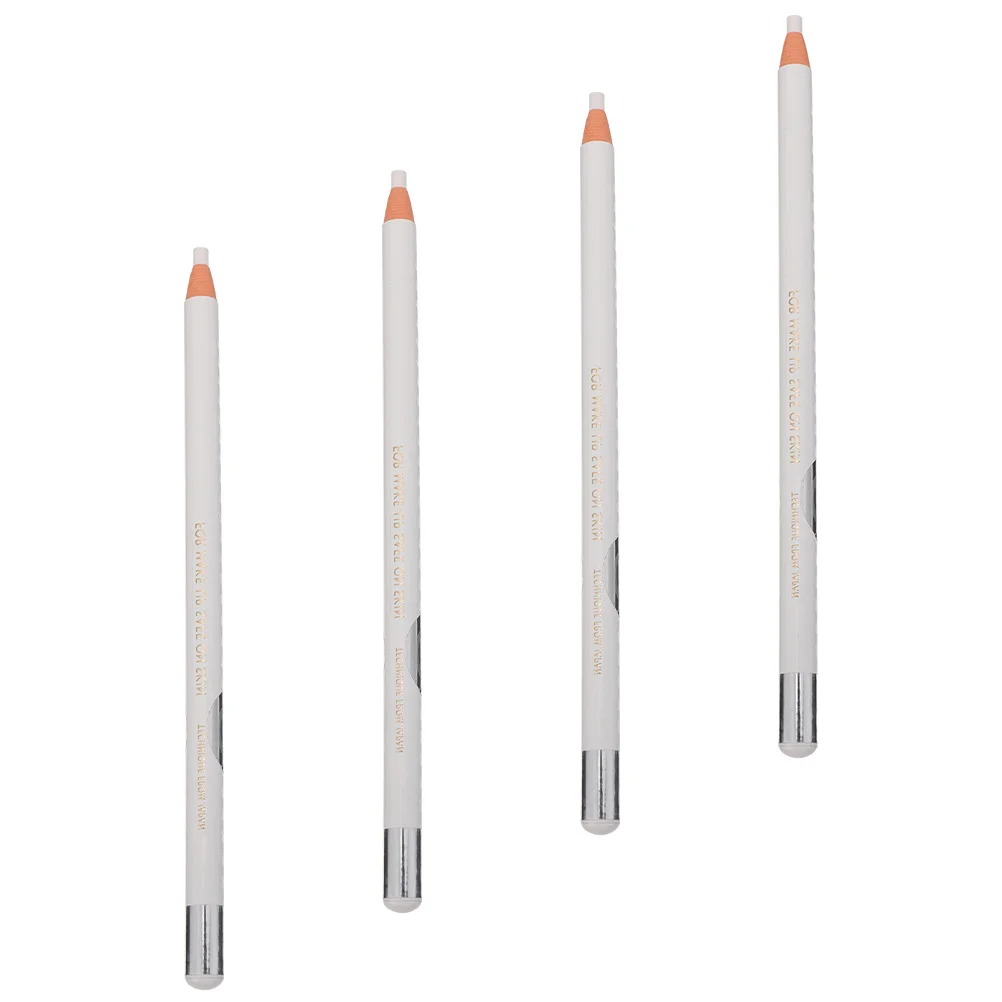 4 PCS Linha Branca Desenho Lápis de Sobrancelha Delineador Forma Ferramenta Multiuso Ozokerite Meninas Maquiagem