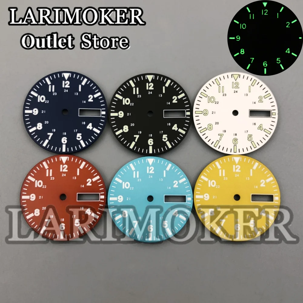 

LARIMOKER Multicolor Watch Dial 29mm fit NH36 movement Watch Accessories parts Green luminous