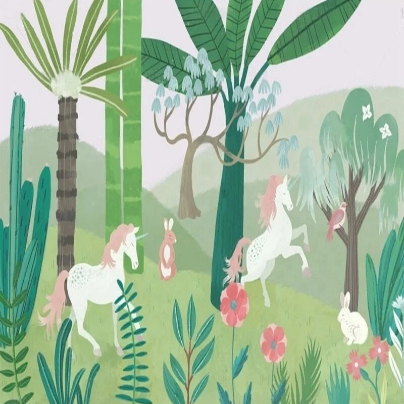 نباتات خضراء حديثة وبسيطة، حيوانات، صور مناظر طبيعية مثيرة للاهتمام، ورق حائط لخلفية ديكور المنزل الفاخر #3