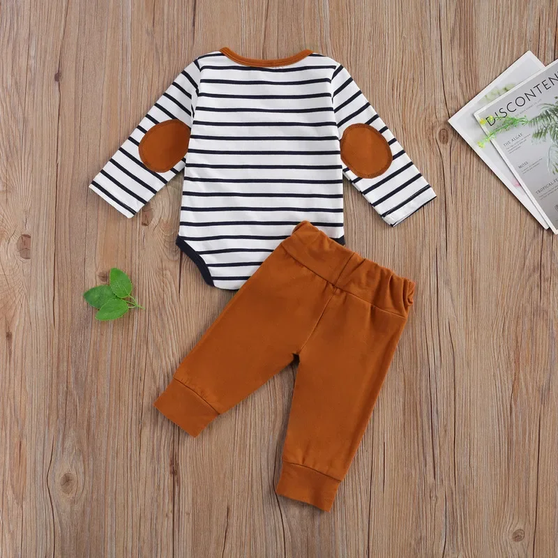 Pant Sets Baby Boy Clothes Autumn Infant Top and Bottom Sets for Children Stripe Long Sleeve Baby Groups Clothing Newborn