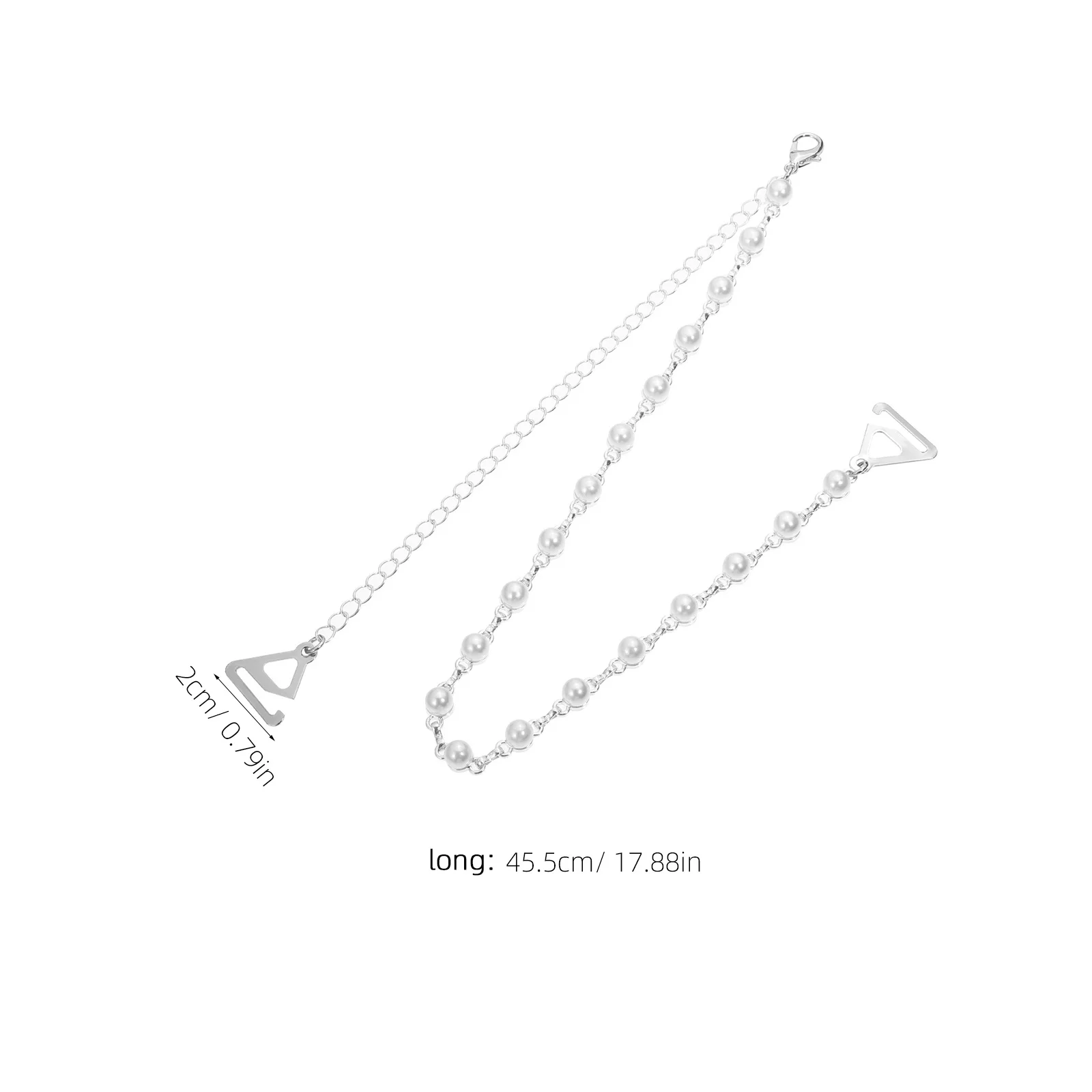 1 ペアパールブラジャーショルダーストラップファッション快適で耐久性のある滑り止めドレス夏の下着ベルトブラジャー装飾