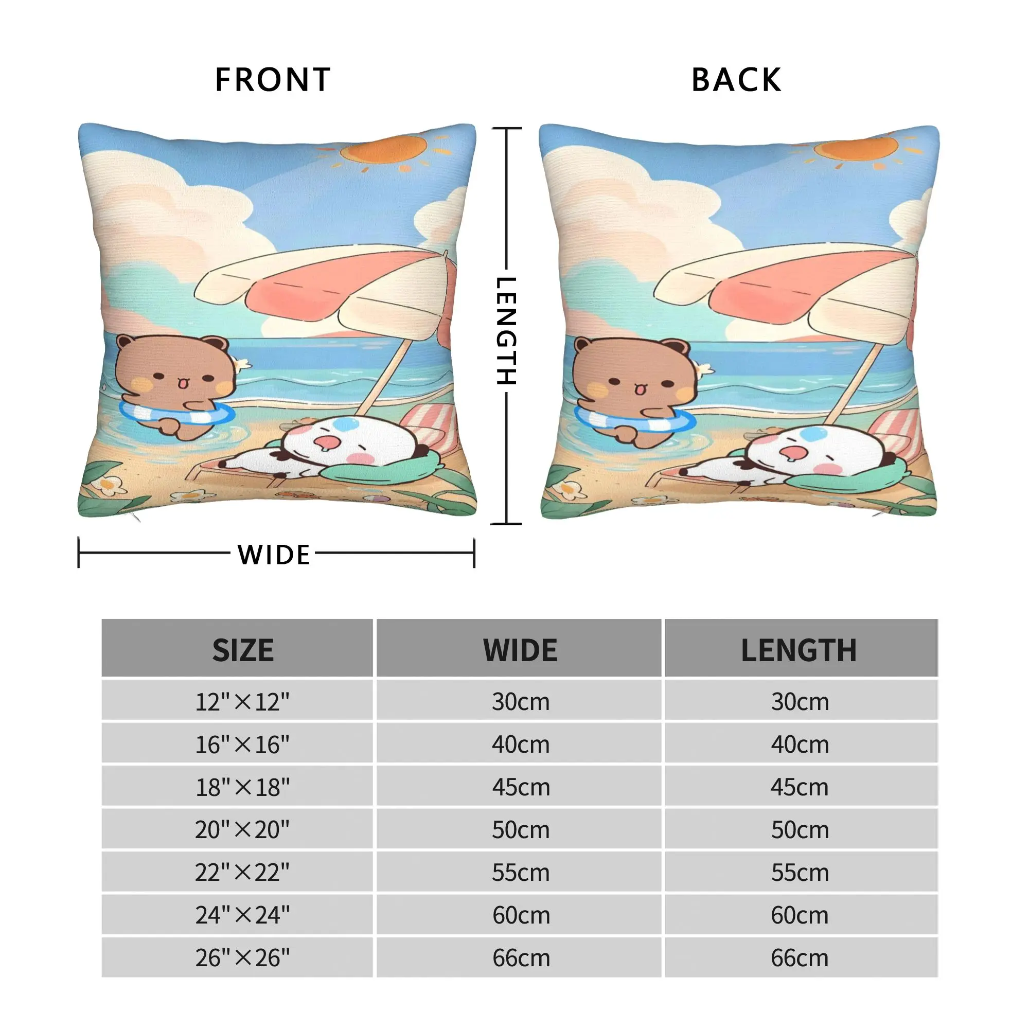 Pillow Cover Panda Bear Bubu Dudu Graphic Cushion Cover  Morden Pillow Case For Sofa Bedroom Home Decor Pillowcases